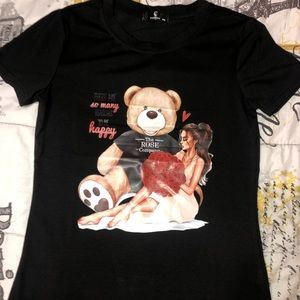 Black shirt with bear